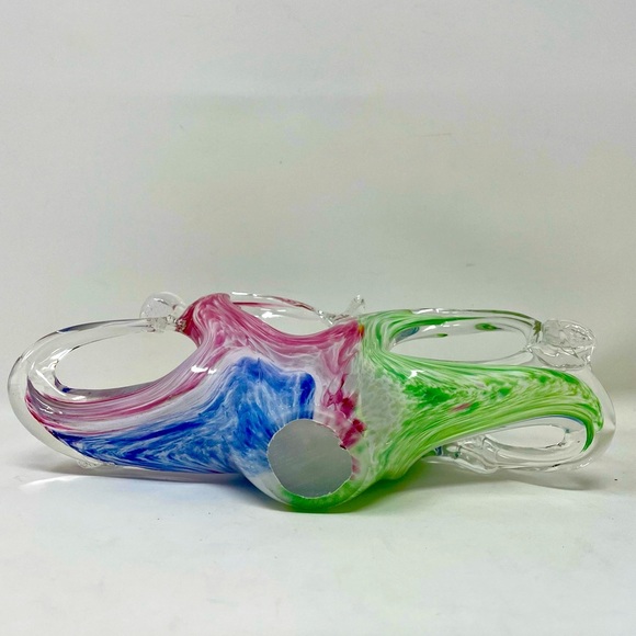 Vintage glass basket in perfect condition with no flaws - Picture 3 of 9